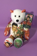 Elvis Presley Gracelands Xmas  Limited Treasures Beanie Bear Excellent Cond 23cm picture