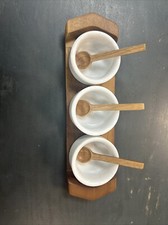 Nambe Chevron Condiment Tray w/ Spoons MT1529 picture