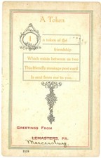 Lemasters PA Pennsylvania Greetings Friendship Undivided Back Postcard c1907 picture
