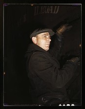 Photo:Chicago Illinois Frederick Batt Brakeman C&NW RR Proviso Yard 1942 picture