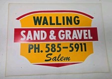 Original Vintage Walling Sand Gravel Construction Truck Decal Sticker Oregon picture