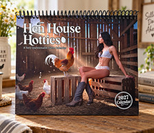 Something Lovely Hen House Hotties 2027 12 Month Farm Pinup Wall Calendar SLVLY picture