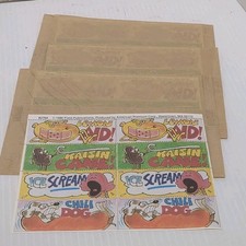 Vtg 1990 Field Publications Anthropomorphic Food Glue 4 Sticker Sheets #2764  picture