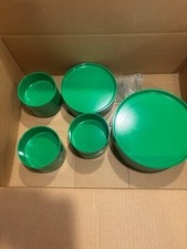 VINTAGE GREEN HELLER MID CENTURY PLATES AND BOWLS 6 OF EACH picture