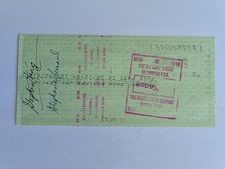 STEPHEN KING SIGNED CHECK. ONE OF A KIND ITEM picture