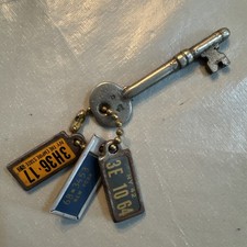 3x Vintage 1942-53 Disabled American Veterans Mini License KeyTag Cinncinati OH picture