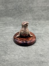 Sea lion Figurine Cast Bronze Statuette Art Deco Sculpture picture
