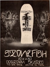 1986 STONEFISH Dogtown Skates Print Ad • Venice CA Skateboard 1980s KA.17 picture