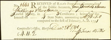 CT  HARTFORD Connecticut July 23, 1790 Comptroller’s Office Interest Certificate picture