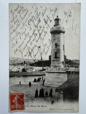 Marseille Phare Ste Marie Lighthouse Port France Antique Postcard 10c picture