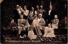 Mr. Gladstone & Family Hawarden Postcard - Elliott & Fry Photo picture