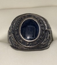 SILVER 925 ,  USAF , AIR FORCE , RING , UNITED STATES , Men’s Ring US size 8 3/4 picture