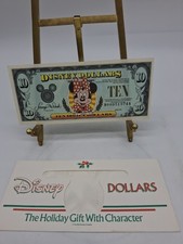 1990 $10 Minnie Inaugural Disney Dollar Crisp Uncirculated picture