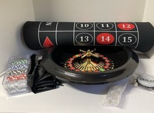 Casino Night Complete Game Set Include 16'' Roulette Wheel 35