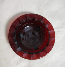 Anchor Hocking Royal Ruby Red Glass Footed Trinket Dish / Ashtray picture