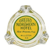 Vintage Ashtray / Great Northern Hotel / Ken Hysing /  Williston North Dakota ND picture