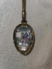 Fancy Victorian Painted Porcelain Souvenir Spoon picture