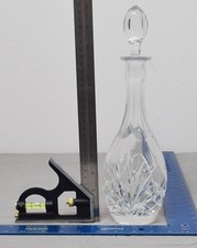 Crystal Cut Glass Carafe Decanter/Wine Bottle Clear W/Ball Stopper Beautiful picture