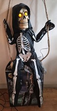 Lil Skelly Bones Swinging Spirit Halloween w/box Fully Functional USED Read Desc picture