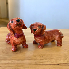 Dachshund Dog Figurines Collectible Pair Figurine Set Decorative Display picture