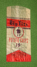BIG TITS POTATO CHIPS Unused 1930s Bag Dunn North Carolina Collectors MUST L@@K picture