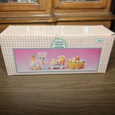 Vintage 1996 Cottontale Collection Easter 3pc Easter Train Figurine Resin w/ Box picture