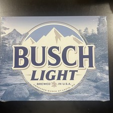 Bush Light Brewed In The Usa Classic Sleek Metal Sign. Great For Garage Dorm picture