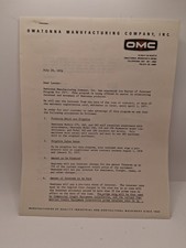 Vtg. 1976 OMC Dealer Letter picture