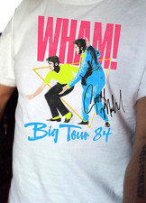 Vintage Wham Band Big Tour 84  Full Size White Unisex Classic Shirt CC146 picture