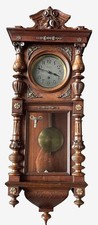 🔥RARE Antique Germany Striking Fritz Weiss Vienna Wall Clock,  Beautiful Case picture