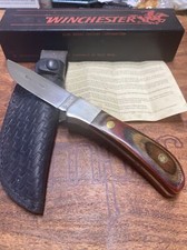 DISCONTINUED WINCHESTER-Blue Grass Cutlery-670 Fixed Blade W/ Sheath-USA 🇺🇸 picture
