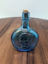 President mini Flask Wheaton Nuline William Henry Harrison Carnival glass  picture