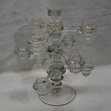 Cambridge 3 Tier 4 Piece Crystal 9 Element Candle Holder Centerpiece picture