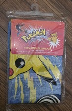 Vintage Pokemon Standard Pillowcase Pikachu 1999 Nintendo NEW Sealed USA picture