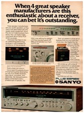 1980 Sanyo Print Ad - Sanyo Plus Series Receiver Stereo picture
