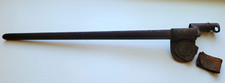 US Model 1873 Springfield Trapdoor Bayonet w/ Scabbard & Leather Frog picture