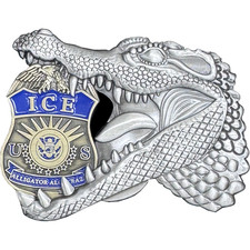 EL19-5 ICE Agent Alligator Alcatraz ICE Agent Challenge Coin Florida Gator picture