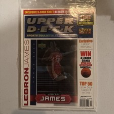 New 2003 Upper Deck LeBron James Magazine 3D Cover Card Uncut Sheet Cards SEALED picture