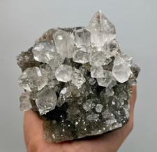 Large Herkimer Diamond Gems Perched on Druzy Matrix, World-Class Specimen picture