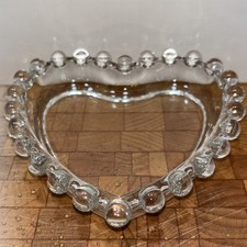 Vintage Candlewick Heart Shaped Trinket Dish Imperial picture