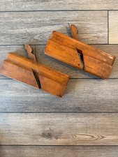 Antique Sandusky Tool Co Wooden Molding Planes Lot of 2 Ogee & Bead Ohio picture