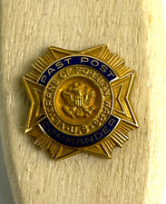 VFW Past Post Commander Veterans Of Foreign War 1/20 10k GF Gold LGB Lapel Pin picture