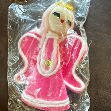 Style King GRB Vintage Felt Angel Christmas Ornament Pink White Gold Japan MCM picture