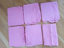 Feedsack Fabric ~ pink ~ quilting ~ vintage ~ read cond. picture