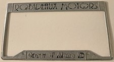 Robideaux Motors Dealership Booster License Plate Frame Cour D Alene Idaho METAL picture