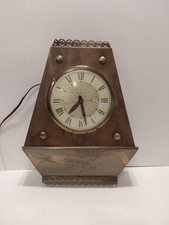 Vintage Lanshire Electric Self Starting Clock Metal 13