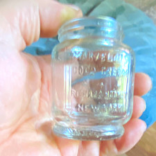 Vintage 1910s Richard Hudnut cold cream jar. Missing lid clear picture