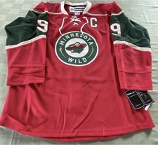 NWT VTG Mikko Koivu #9 Minnesota Wild Reebok CCM Fight Strap Red Jersey  48 M picture