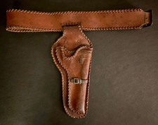 VINTAGE GUN BELT-HOLSTER Authentic Old West Hand-Made Western Antique picture