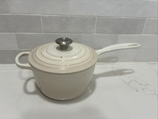 7” Le Creuset Cast Enamel Cream Pot 2qt Sauce Pan #18 France picture
